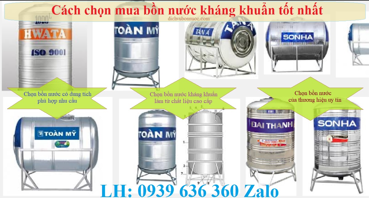 Cách lựa chọn mua bồn nước kháng khuẩn tốt nhất
