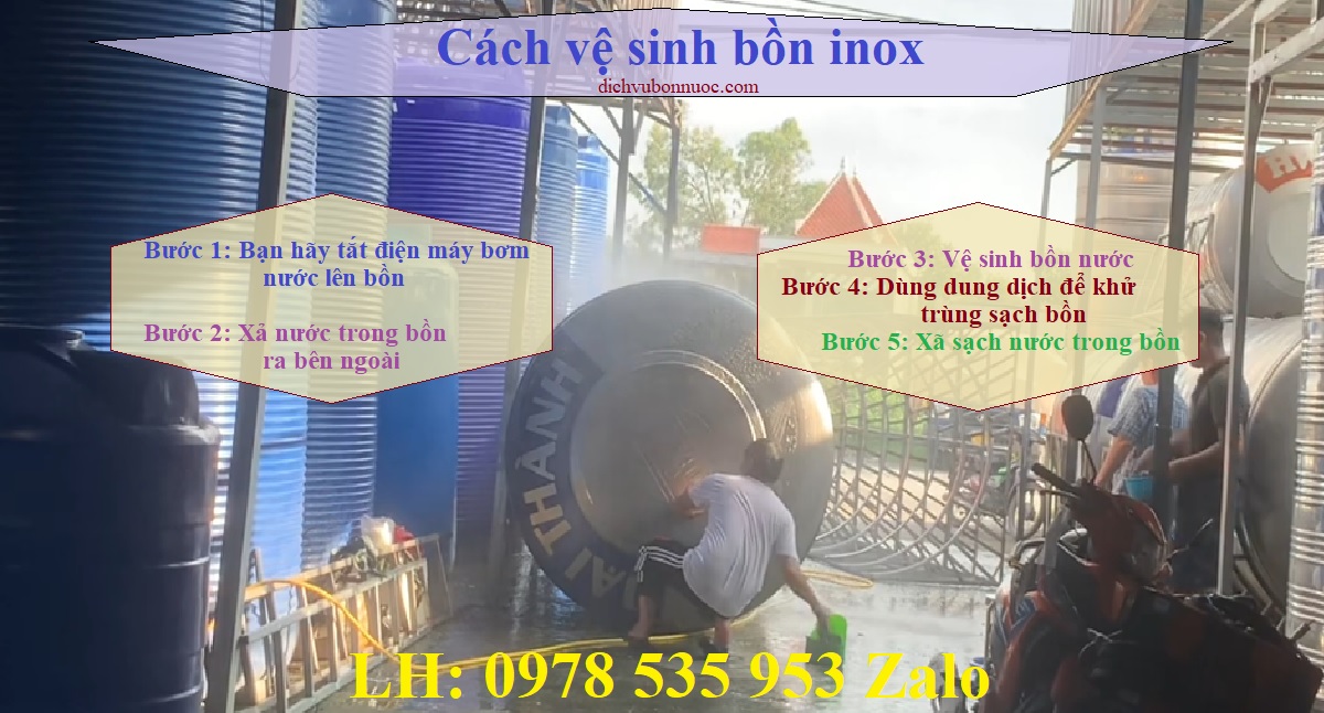 Cách vệ sinh bồn nước nhựa, inox tại nhà