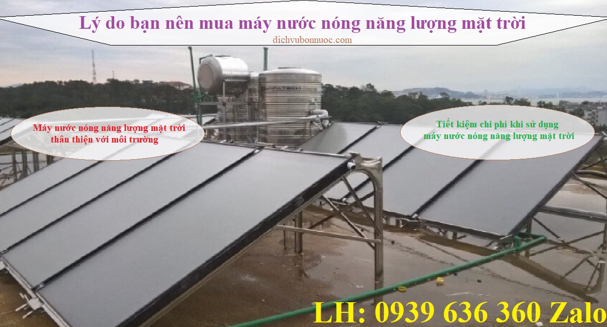 Lý do bạn nên mua máy nước nóng năng lượng mặt trời