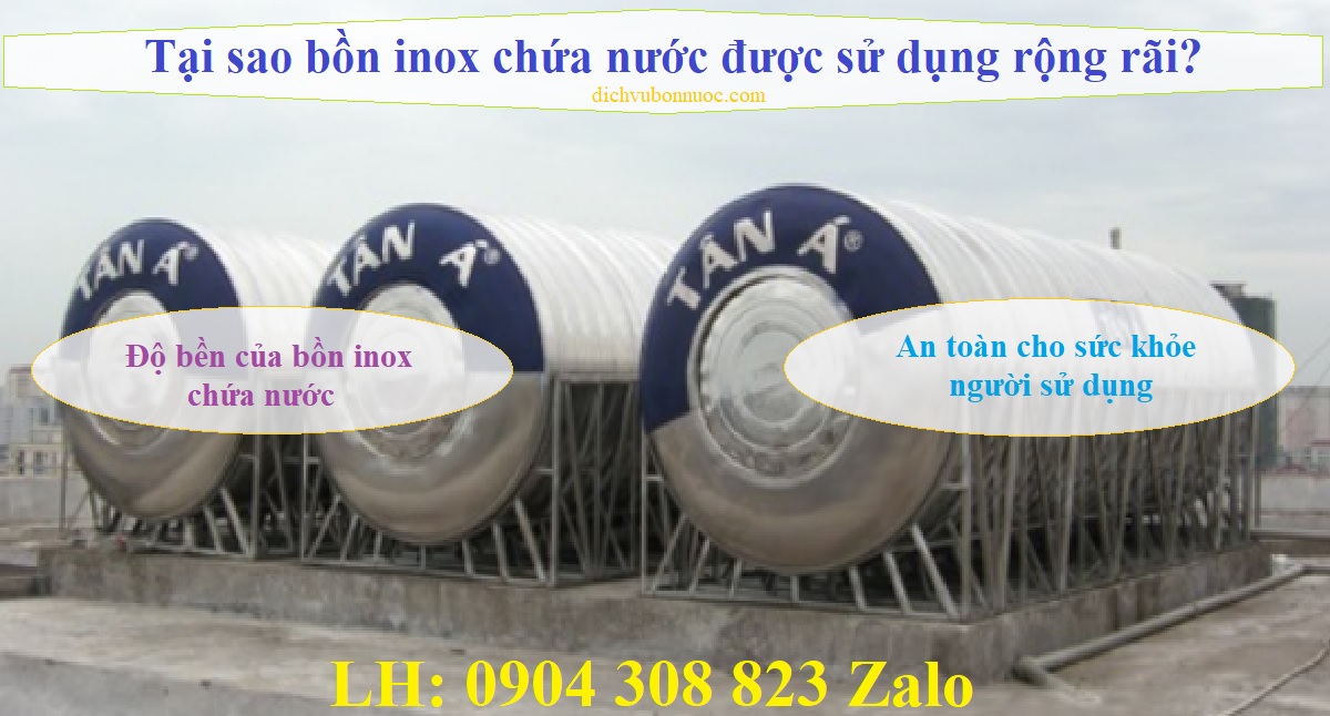 Tại sao bồn nước inox lại được sử dụng rộng rãi