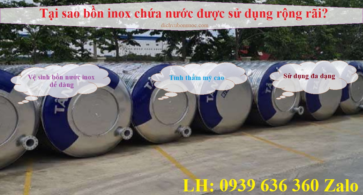 Tại sao bồn inox lại được sử dụng rông rãi
