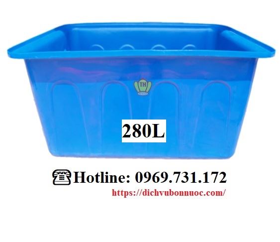 THÙNG NHỰA CHỮ NHẬT 280L