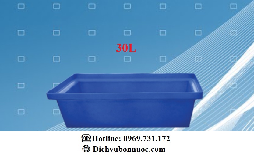 THÙNG NHỰA CAO CẤP CHỮ NHẬT 30L