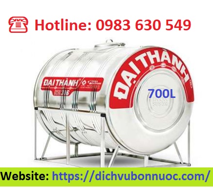 BỒN INOX ĐẠI THÀNH VIGO 700L NGANG SUS316