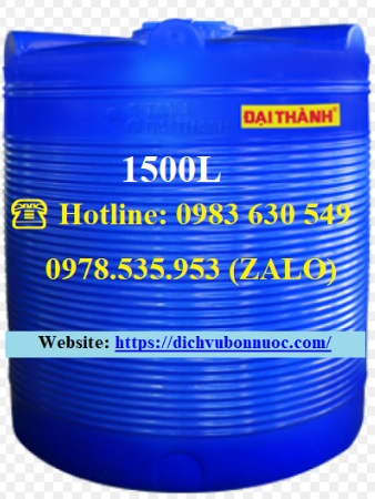 BỒN NƯỚC 1500L NHỰA ĐỨNG ĐẠI THÀNH THẾ HỆ MỚI 