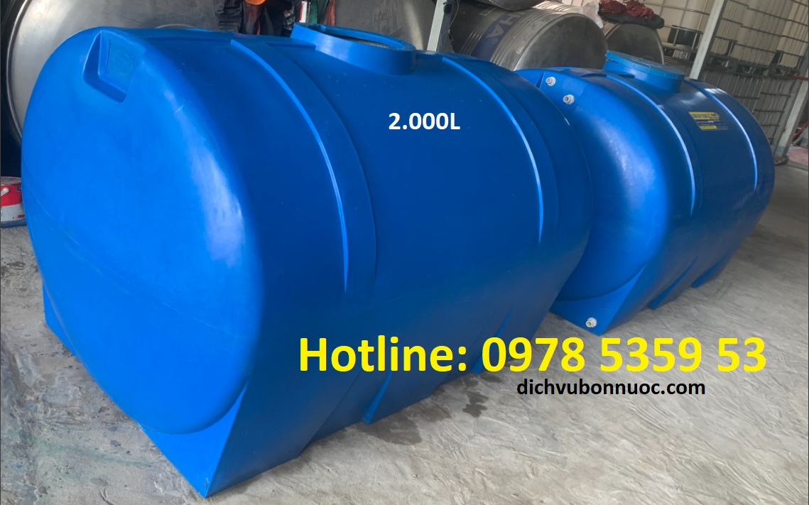 bồn nhựa 2000l ngang long đại thành
