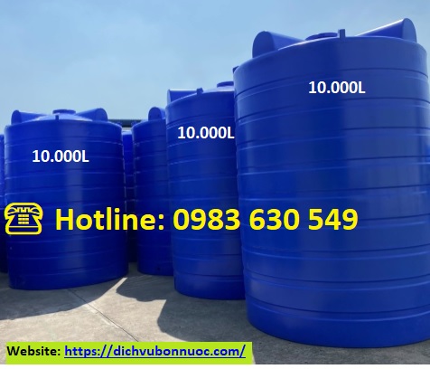 Bồn nhựa đứng 10000L công nghiệp