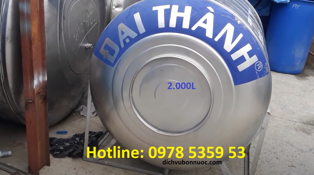 BỒN NƯỚC INOX 2000 LÍT CŨ GIÁ RẺ