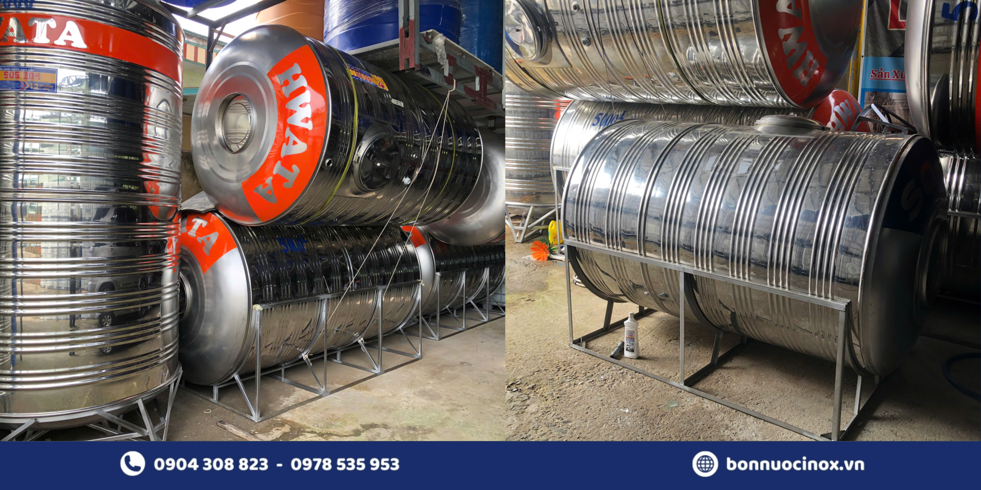 Bồn nước Inox PCCC nằm mới 25000L