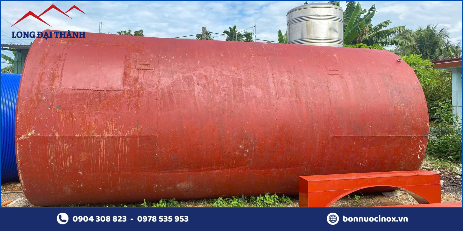 Bồn sắt 15 khối nằm