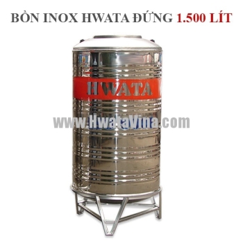 BỒN CHỨA NƯỚC INOX HWATA 1500 LÍT ĐỨNG
