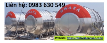 BỒN NƯỚC INOX CÔNG NGHIỆP 10.000L NGANG HWATA