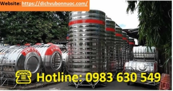 BỒN NƯỚC INOX CÔNG NGHIỆP 15.000L NGANG HWATA