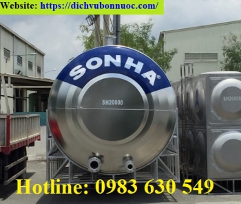 BỒN INOX CÔNG NGHIỆP SƠN HÀ 20.000L NGANG
