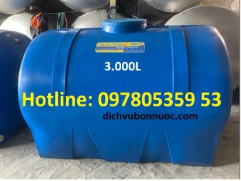 BỒN NHỰA 3.000L NGANG LONG ĐẠI THÀNH GIÁ RẺ
