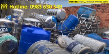 BỒN NƯỚC INOX CŨ 700 L NẰM