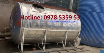 BỒN NƯỚC INOX 5000 LÍT CŨ GIÁ RẺ - 5 KHỐI