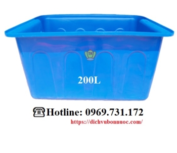 THÙNG NHỰA CHỮ NHẬT 200L