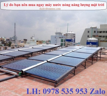 NHỮNG LÝ DO KHIẾN BẠN MUA NGAY MÁY NƯỚC NÓNG NĂNG LƯỢNG MẶT TRỜI