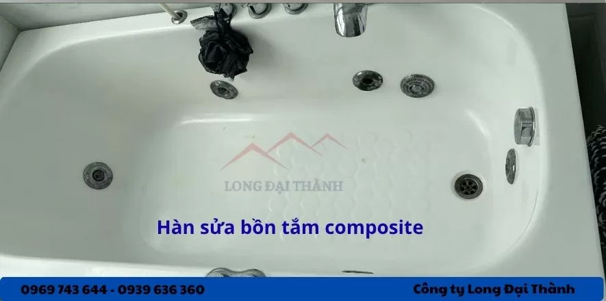 Hàn sửa bồn tắm composite tại nhà