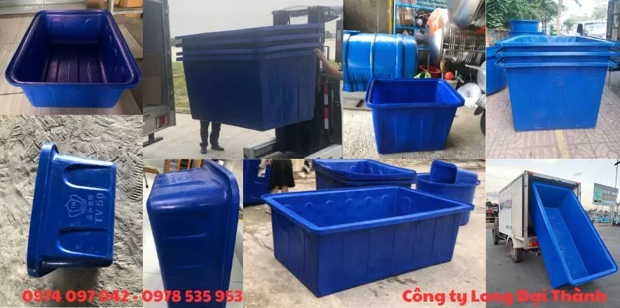 Thùng nhựa nguyên sinh , thùng nhựa hình chữ nhật giá rẻ