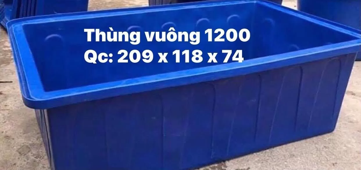 THÙNG NHỰA CHỮ NHẬT 1200L